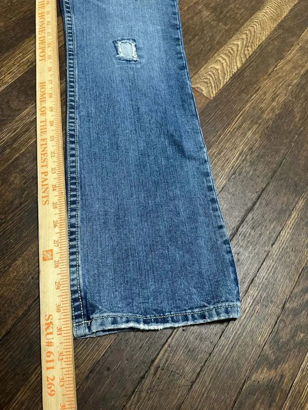 Y2K 90’s Aeropostale Chelsea Skinny Bootcut Distressed Denim Jeans Low Rise 9/10